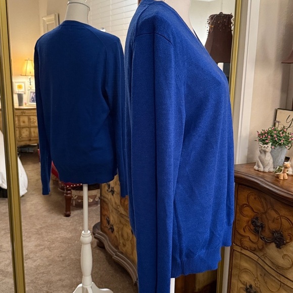 Banana Republic Men's Blue 100% Extra Fine Merino Wool Sweater - Picture 2 of 7